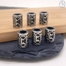 Руна Перт, цвет серебро 10х13 мм