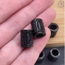 Руна Турисаз, цвет черный 10х13 мм Руна Турисаз, цвет черный 10х13 мм