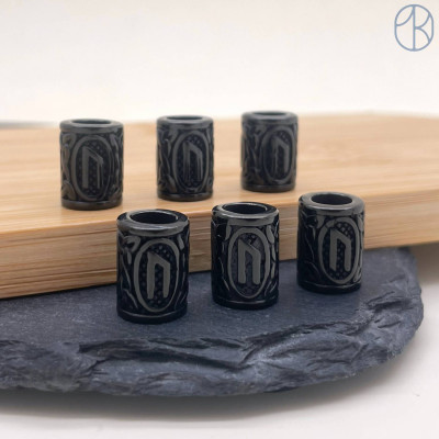 Руна Уруз, цвет черный 10х13 мм