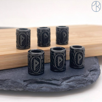 Руна Вуньо, цвет черный 10х13 мм