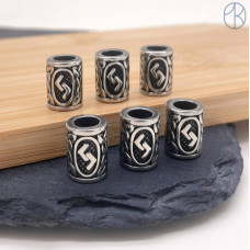 Руна Йер, цвет серебро 10х13 мм