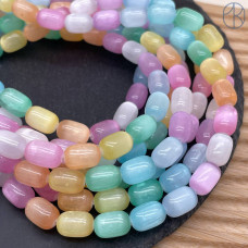 Селенит микс (тонированный) бочонок 12 мм Селенит микс (тонированный) бочонок 12 мм