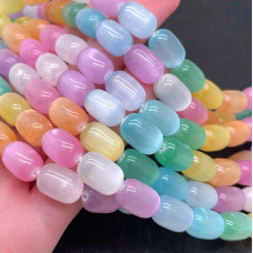 Селенит микс (тонированный) бочонок 12 мм Селенит микс (тонированный) бочонок 12 мм