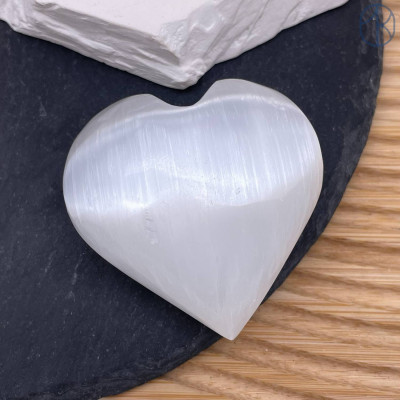 Селенит сердце  ~ 5х6 см