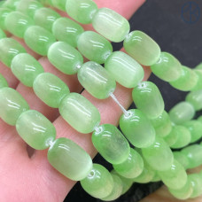 Селенит зеленый (тонированный) бочонок 12 мм Селенит зеленый (тонированный) бочонок 12 мм