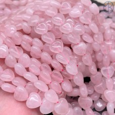 Сердца Розовый кварц 10 мм штучно