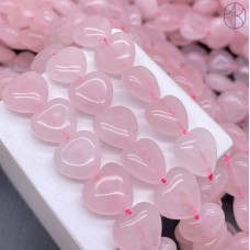 Сердца Розовый кварц 10 мм штучно
