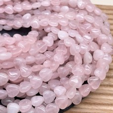 Сердца Розовый кварц 10 мм