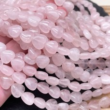 Сердца Розовый кварц 10 мм