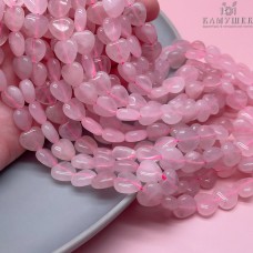 Сердца Розовый кварц 12 мм