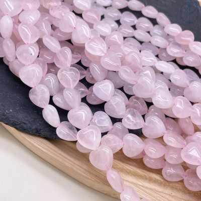 Сердца Розовый кварц 12х12 мм