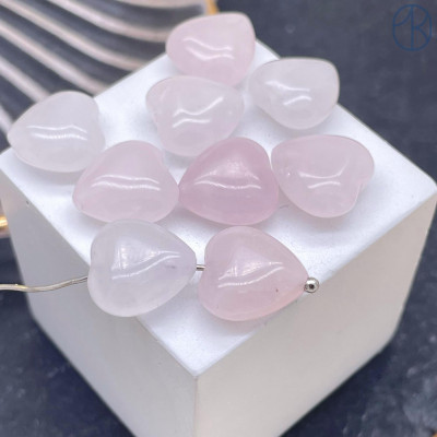 Сердца Розовый кварц 12х12 мм