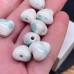 Сердце керамика бело-бирюзовое 12 мм штучно