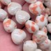 Сердце керамика, цвет бело-оранжевый 15 мм