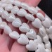 Сердце керамика, цвет белый 10 мм штучно