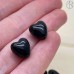 Сердце, керамика, цвет черный 12*12,5 мм