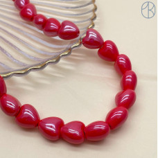 Сердце керамика цвет красный 12 мм