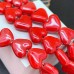 Сердце керамика, цвет красный 13 мм штучно