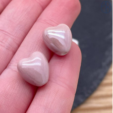 Сердце керамика цвет розовый 12 мм штучно