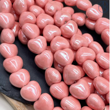 Сердце керамика, цвет розовый 15 мм Сердце керамика, цвет розовый 15 мм