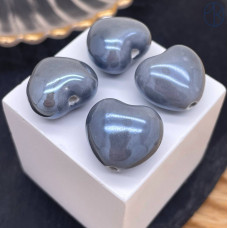 Сердце керамика цвет серый 15 мм штучно