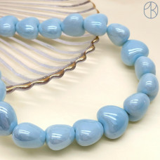 Сердце керамика цвет светло-голубой 15 мм