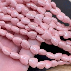 Сердце керамика, цвет светло-розовый 10 мм