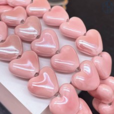 Сердце керамика, цвет светло-розовый 13 мм штучно