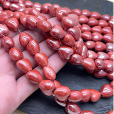 Сердце керамика цвет темно-красный 12 мм