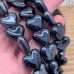 Сердце керамика, цвет темно-синий 13 мм штучно