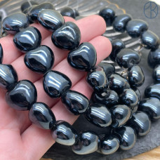 Сердце керамика цвет темно-синий 15 мм