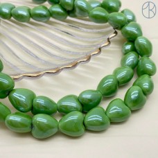 Сердце, керамика, цвет зеленый №1 12*12,5мм