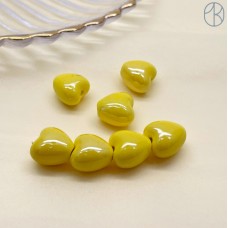 Сердце, керамика, цвет желтый 12*12,5 мм