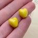 Сердце, керамика, цвет желтый 12 мм штучно