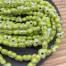 Сердце керамика глаз, цвет зеленый 10 мм 