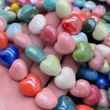 Сердце керамика микс 15 мм Сердце керамика микс 15 мм