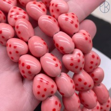 Сердце керамика точки, цвет розовый 12 мм штучно Сердце керамика точки, цвет розовый 12 мм штучно