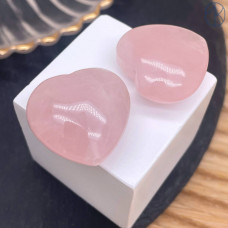 Сердце Мадагаскарский розовый кварц 25 мм