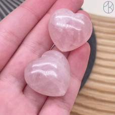 Сердце Мадагаскарский розовый кварц 25 мм