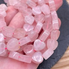 Сердце розовый кварц №1 10 мм