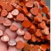 Сердце яшма красная №1 10 мм