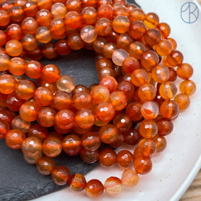 Сердолик мелкая огранка 10 мм (128 граней)