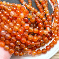 Сердолик мелкая огранка 10 мм (128 граней)