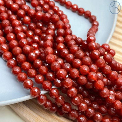 Сердолик мелкая огранка №2 8 мм (128 граней)