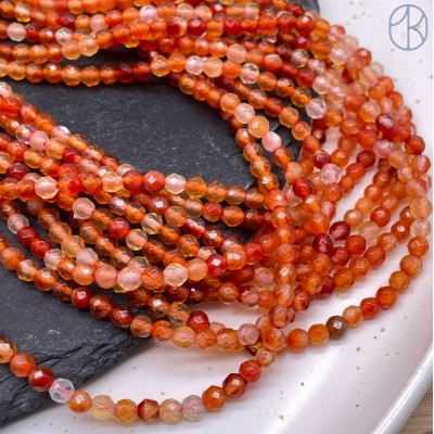 Сердолик мелкая огранка 4 мм (128 граней)