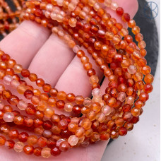 Сердолик мелкая огранка 4 мм (128 граней)