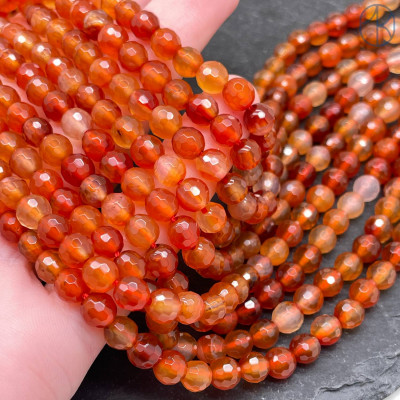 Сердолик мелкая огранка 6 мм (128 граней)