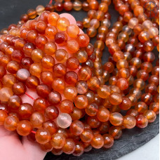 Сердолик мелкая огранка 8 мм (128 граней)