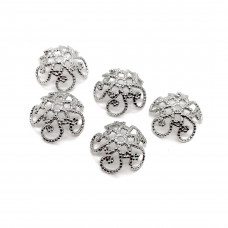 Шапочка, цвет серебро 10 мм