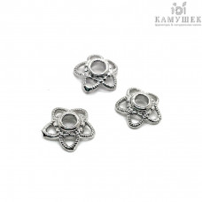 Шапочка, цвет серебро 10 мм